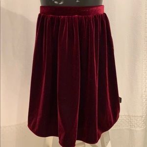 American Apparel Velvet Burgundy Skirt